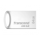 USB 3.0 64GB  Transcend  710 серебряная металлизация